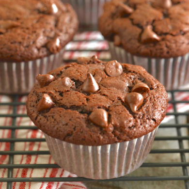 Gemma's Best-Ever Bakery-Style Double Chocolate Chip Muffins