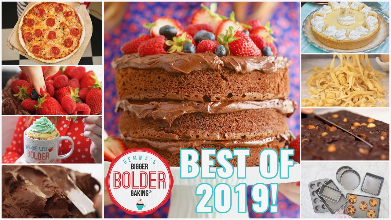 Enjoy my Top 5 Best Baking Recipes of 2019 including Homemade Pasta, Banana Cream Pie & a Chocolate Cake made in the microwave!