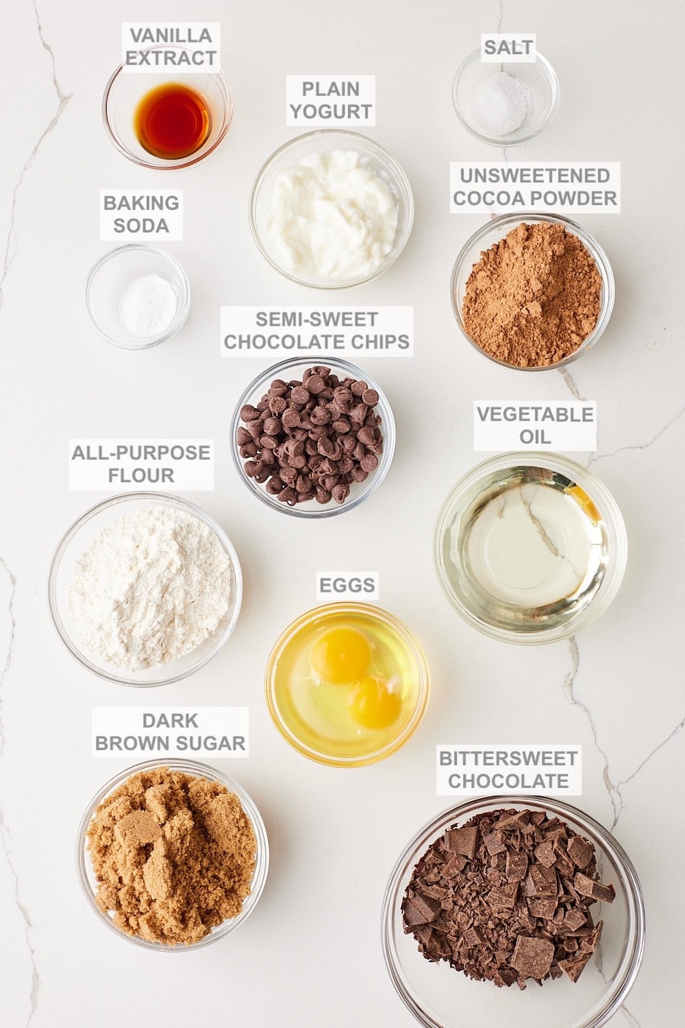 Double Chocolate Chip Muffins1 Best Ever Double Chocolate Chip muffins ingredients.