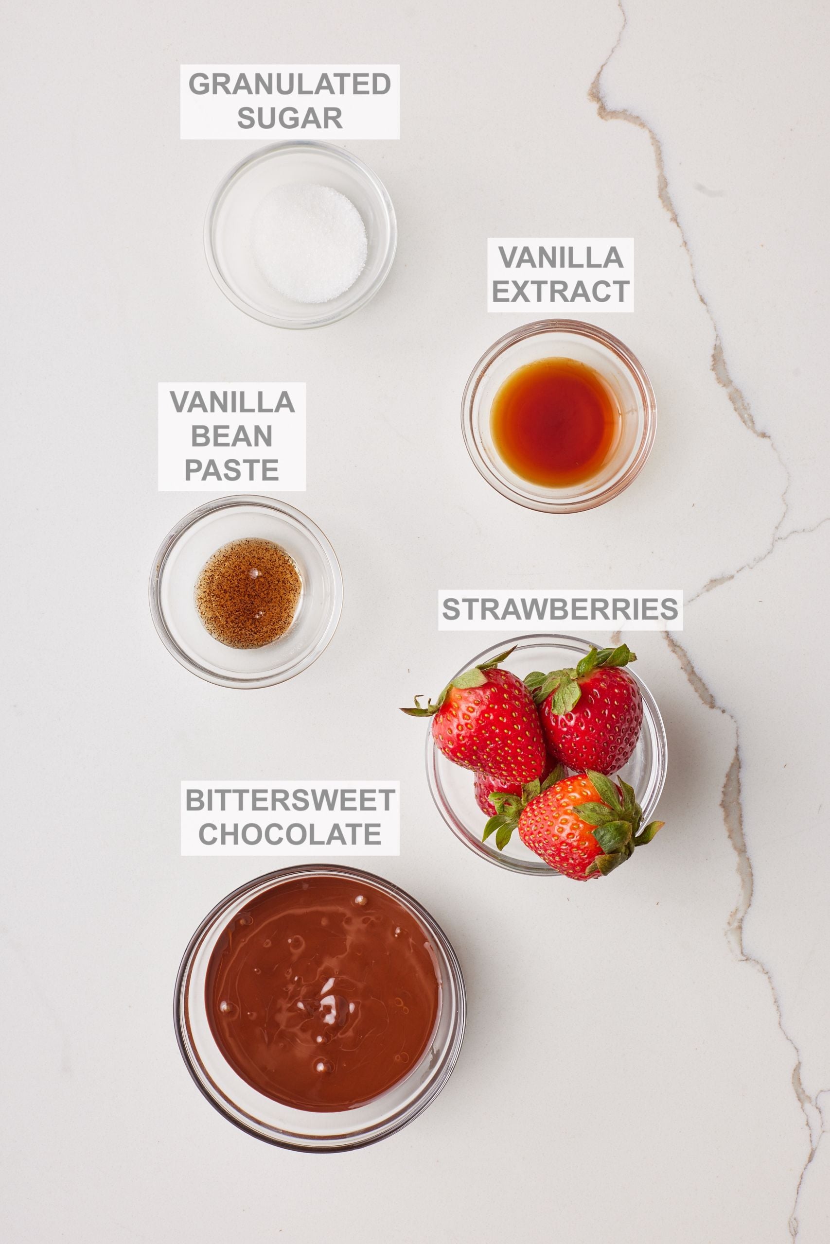Strawberry Mason Jar Ice Cream ingredients and Chocolate Mason Jar Ice Cream ingredients 