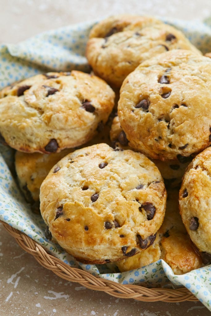 A pile of Chocolate Chip Scones