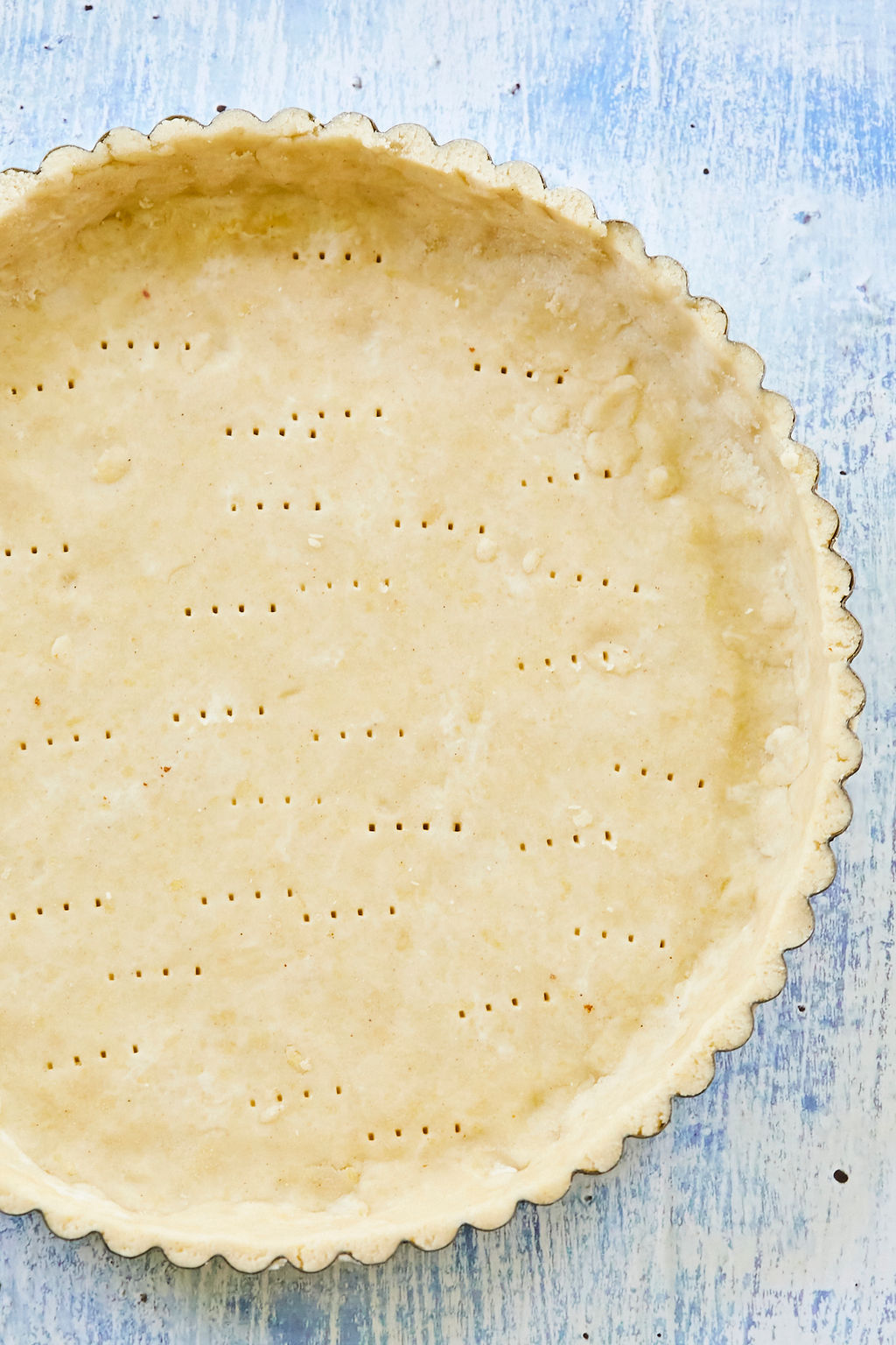 Top-down view of a shaped Gluten-Free Pie Crust!