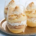 All the layers of my Homemade Banana Pudding recipe.