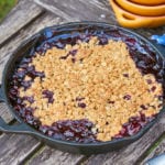 Straight from the skillet: my Cherry Crisp recipe.