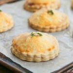 Mushroom, Thyme, and Mascarpone Hand Pies showing golden texture.