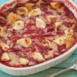 Strawberry Cream Cheese Cobbler, finished.