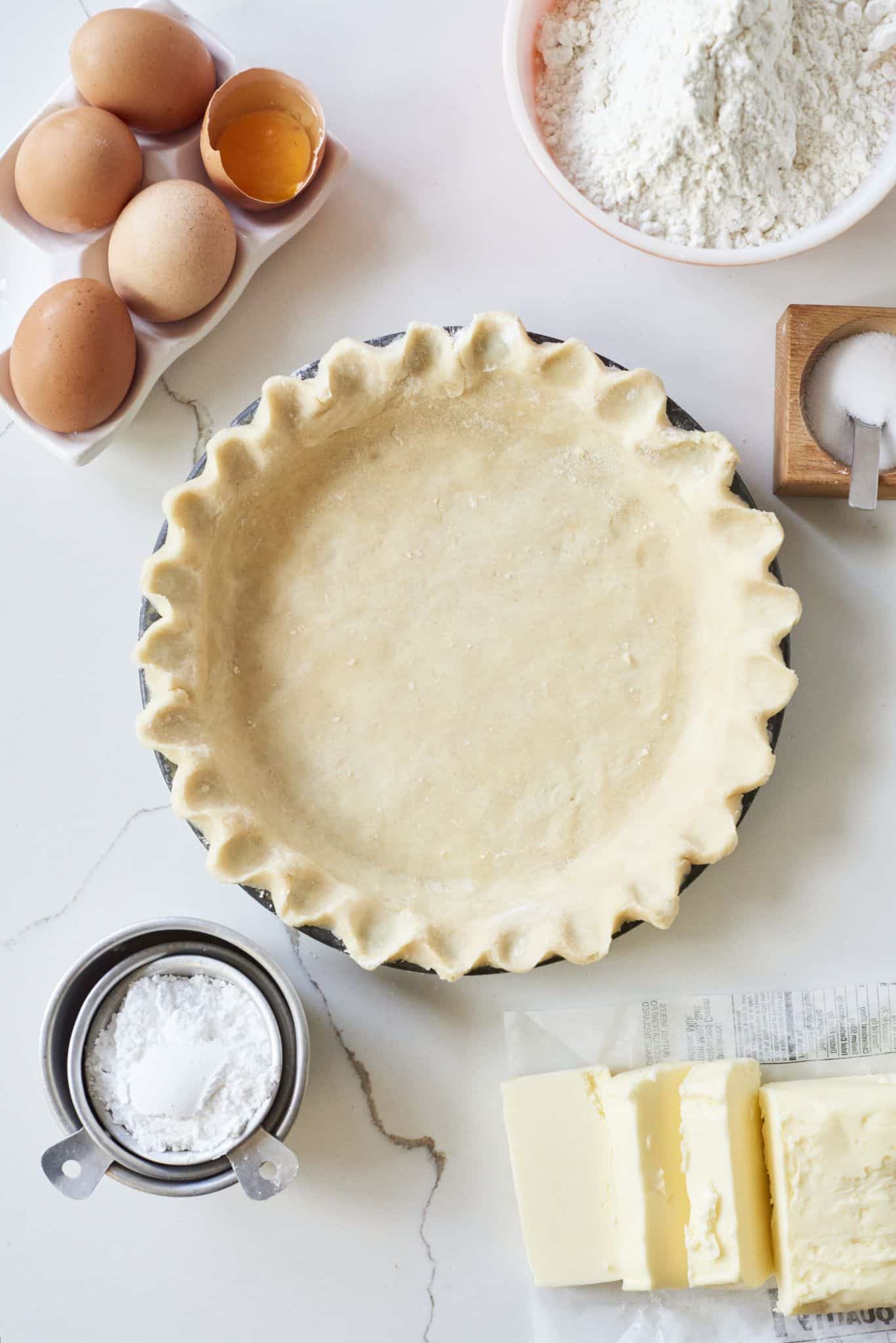 Easy Homemade Pie Crust Recipe11 Easy Homemade Pie Crust with ingredients