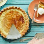 Top-Down view of my Egg Custard Pie recipe.