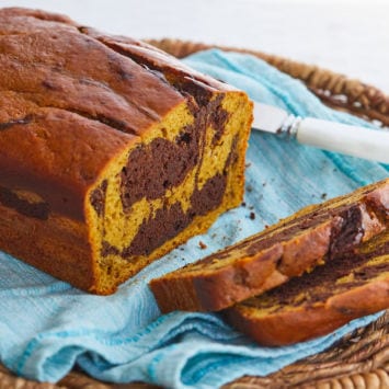 Slices Chocolate Swirl Pumpkin Bread
