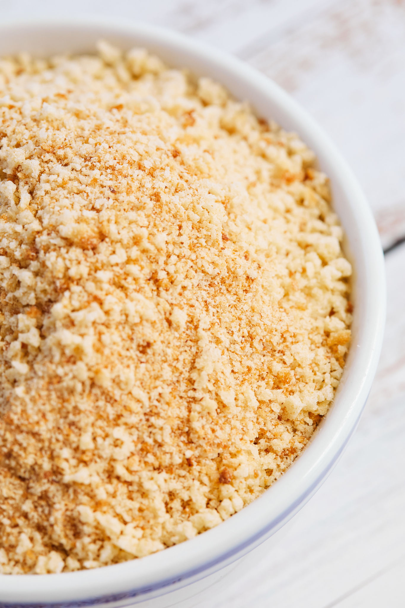 Close up of homemade breadcrumbs.