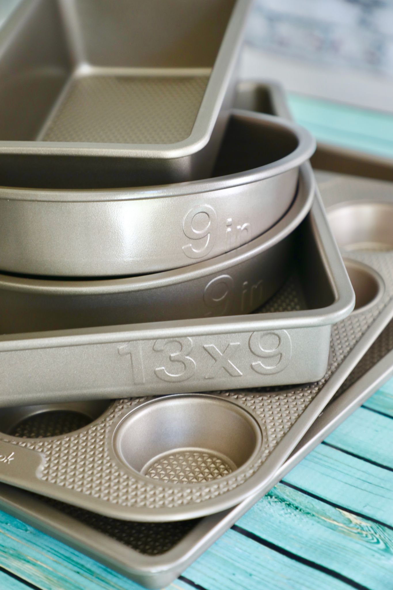 A stack of bakeware.
