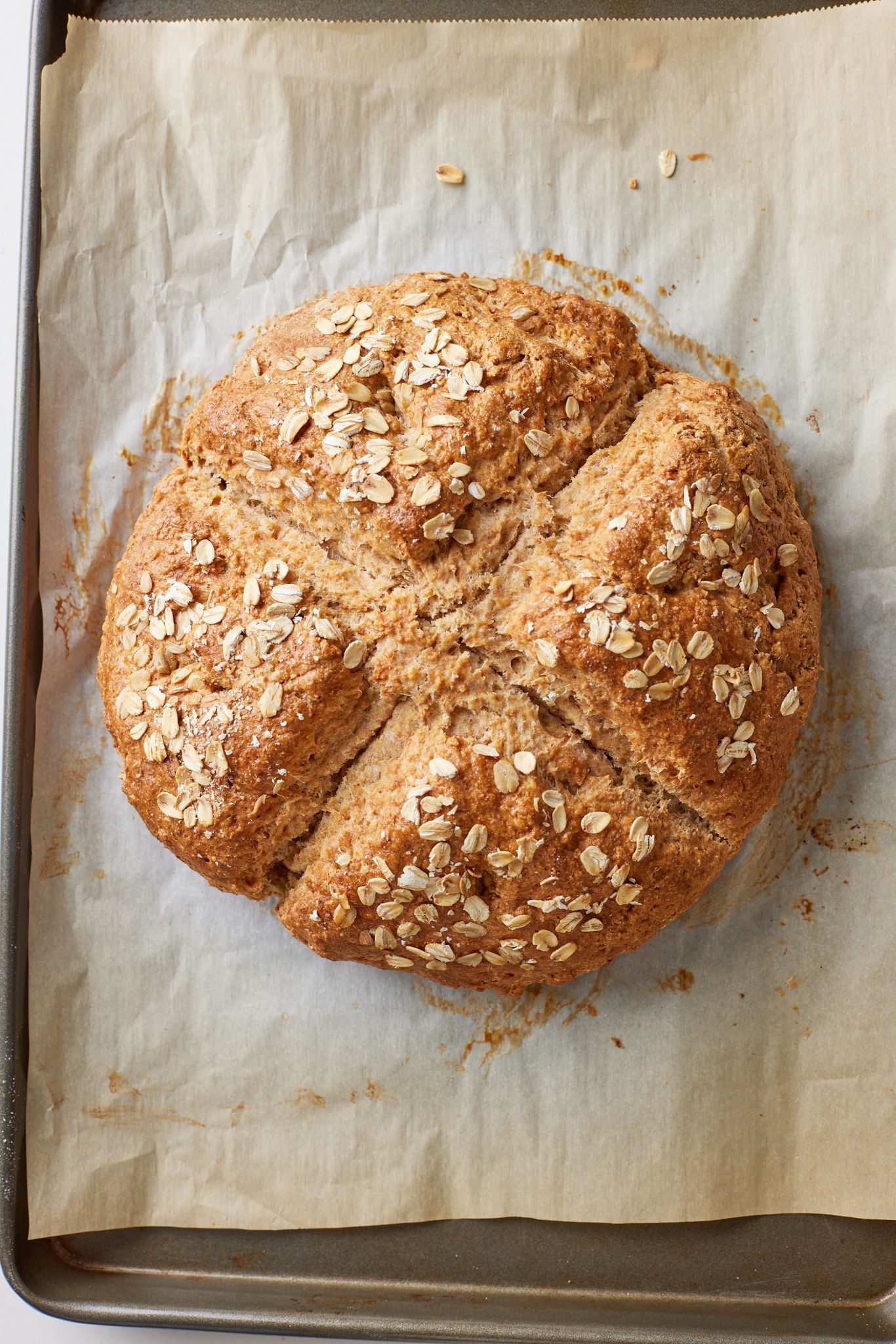 Bake the Irish Soda Bread until golden brown. 