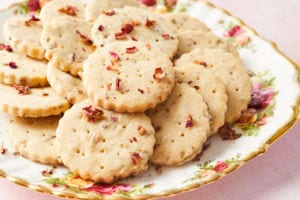Rose and Cardamom Shortbread Cookies