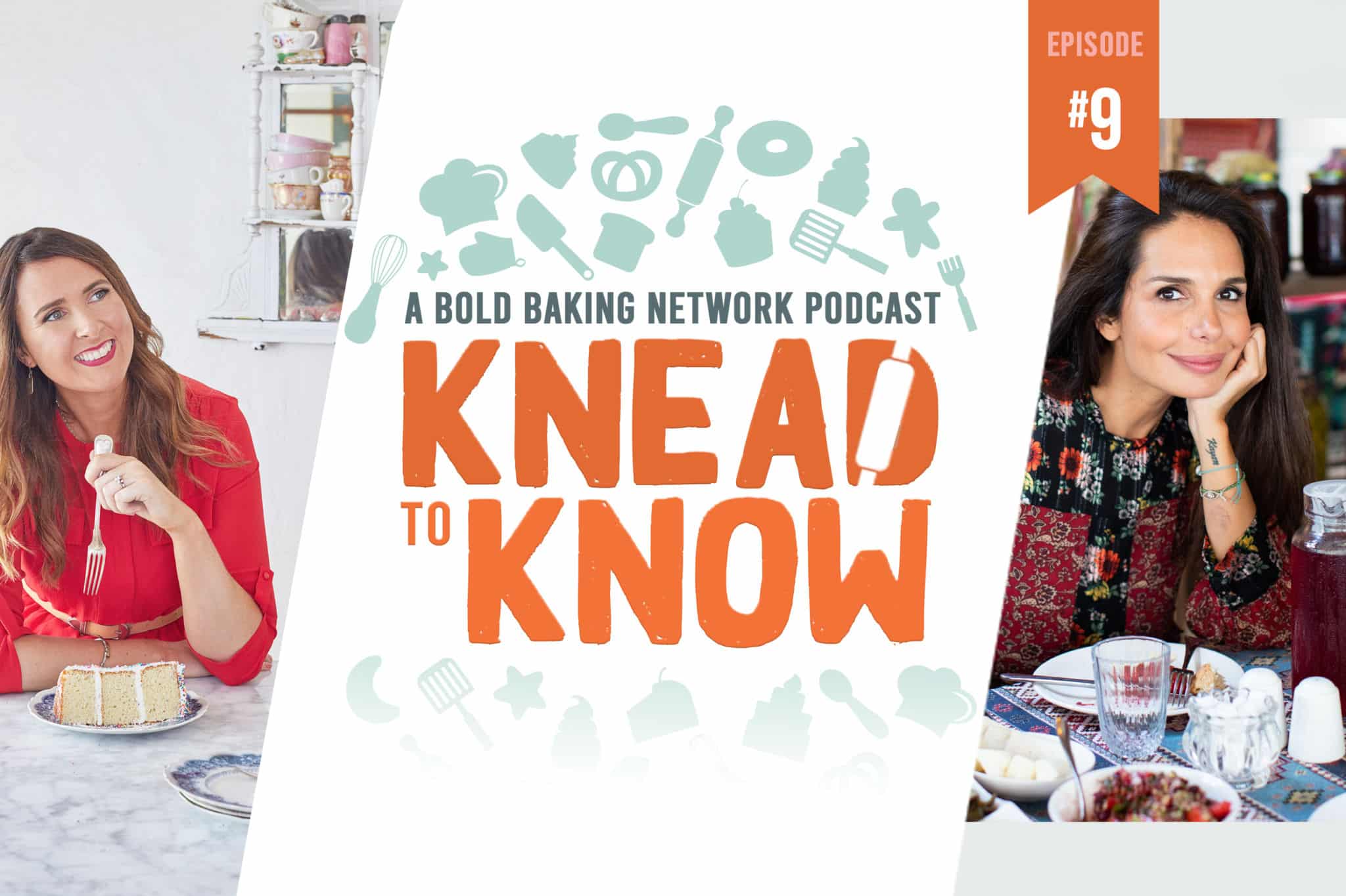 Gemma Stafford and Dalia Soubra on the Knead to Know logo.