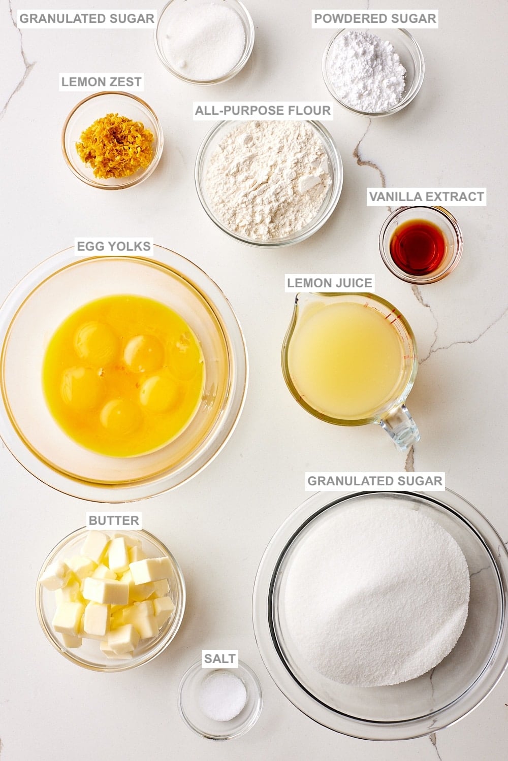 Easy Lemon Bars1 Easy Lemon Bars ingredients.