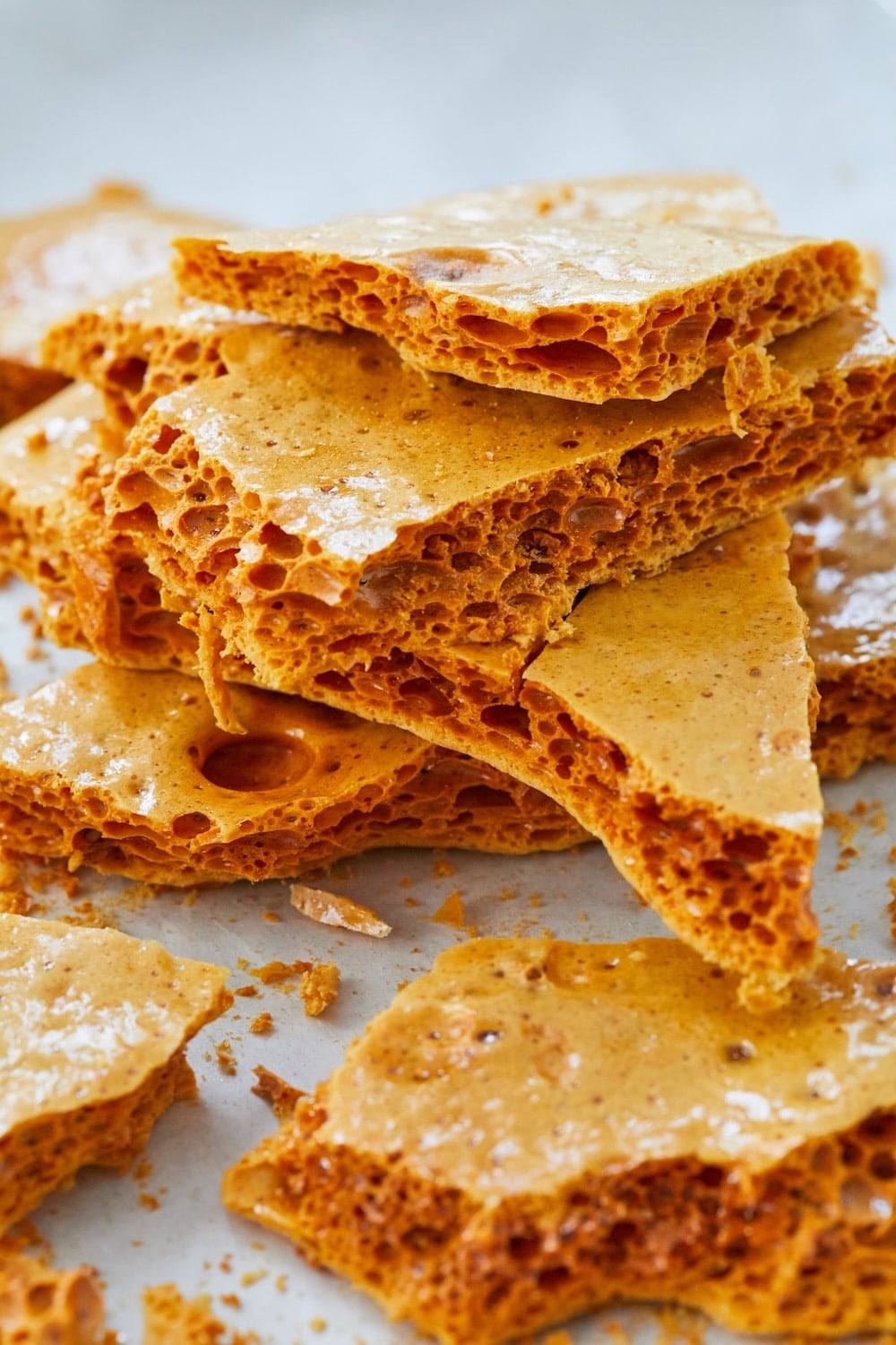 Homemade Honeycomb5 Close-up shot at a stack of honeycomb.