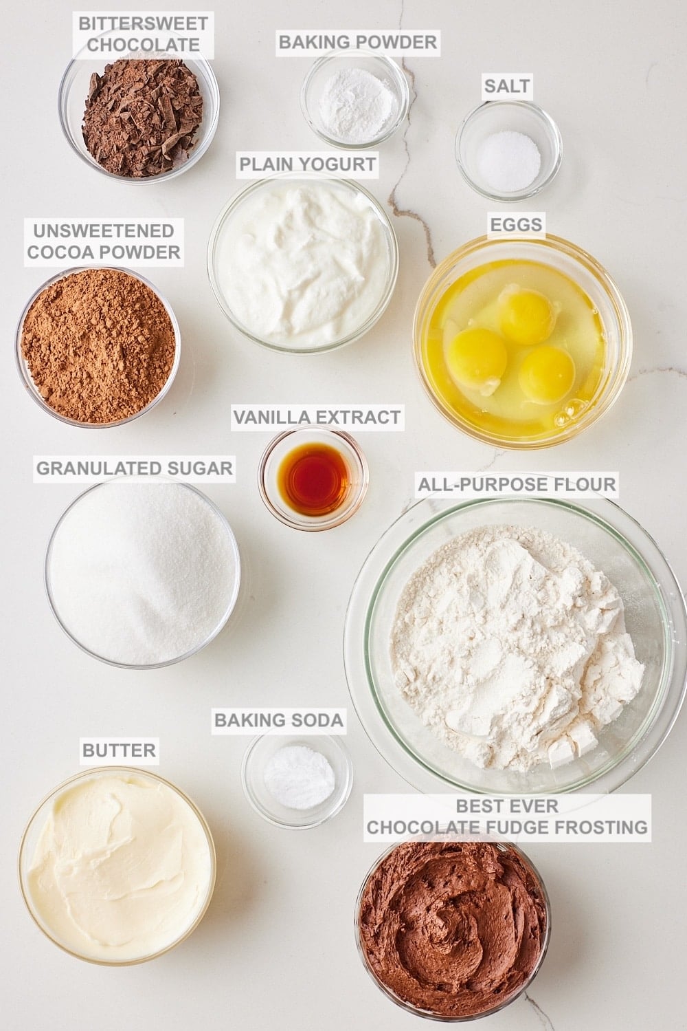 Microwave Chocolate Cake ingredients