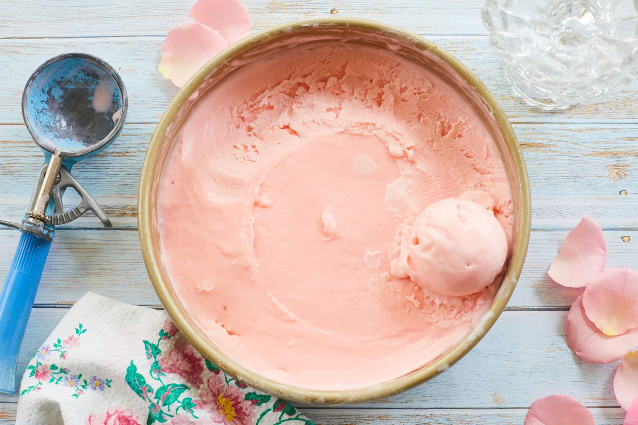 Rosewater Gelato In A Tub