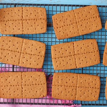 Top down view of Homemade Graham Crackers