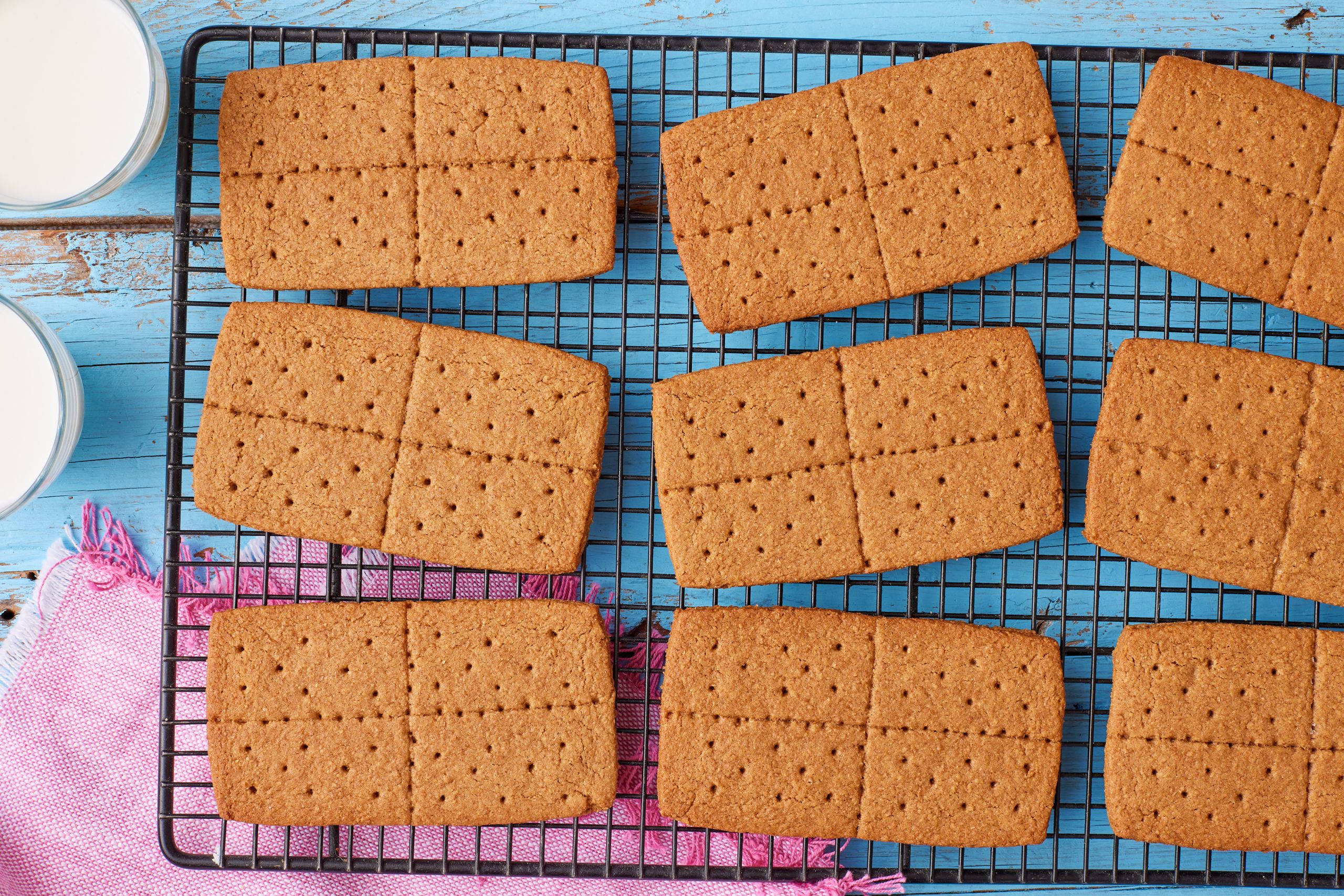 Top down view of Homemade Graham Crackers