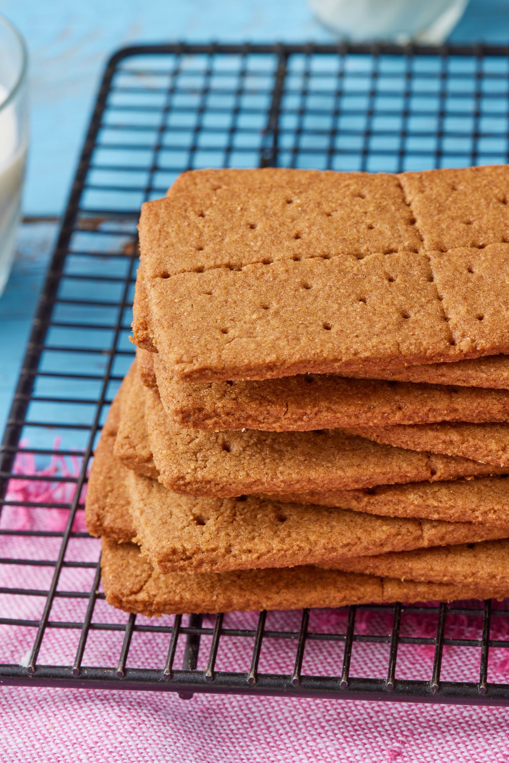 A stack of Homemade Graham Crackers 