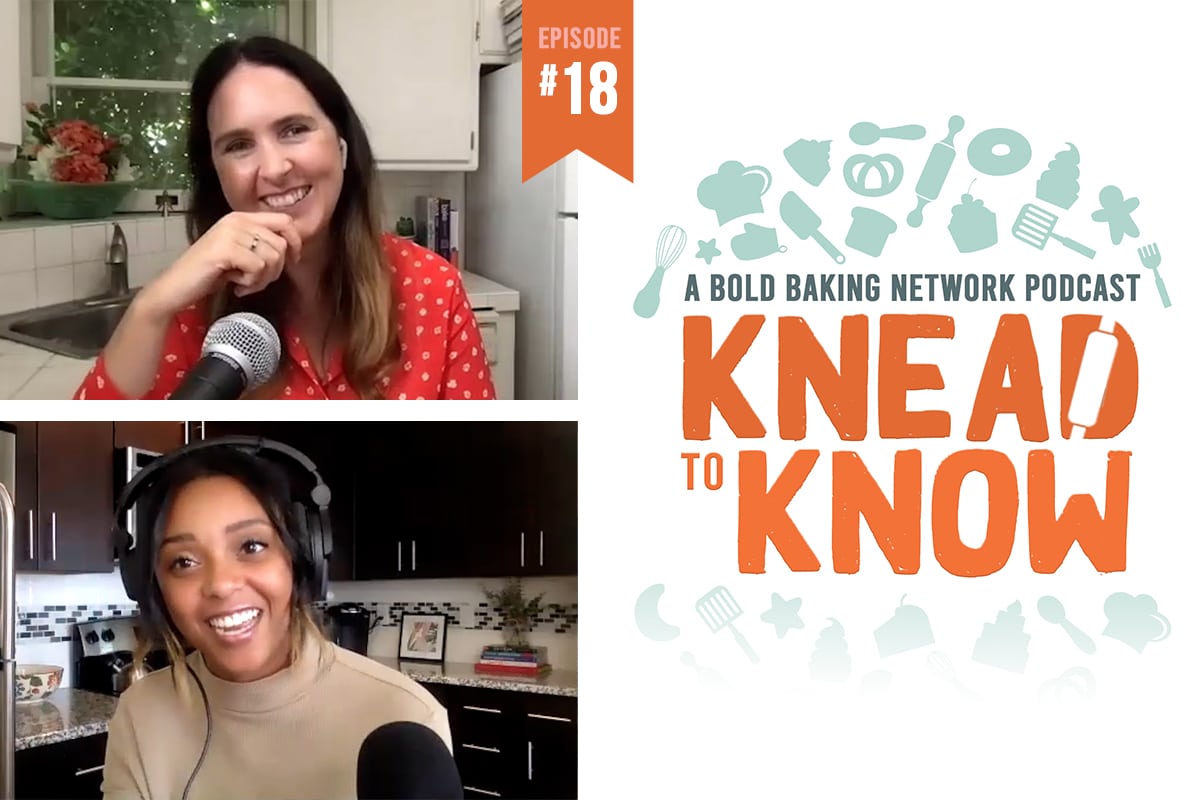 Gemma & Mia during the 18th episode of the Knead to Know baking podcast.