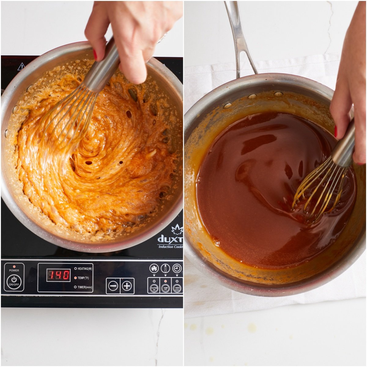 Incorporate cream and whisk until smooth. 