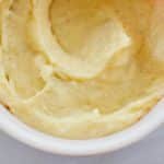 Pastry Cream, or Crème Pâtissière, thickened in a bowl.