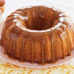A gorgeous pumpkin bundt cake with brown sugar glaze.
