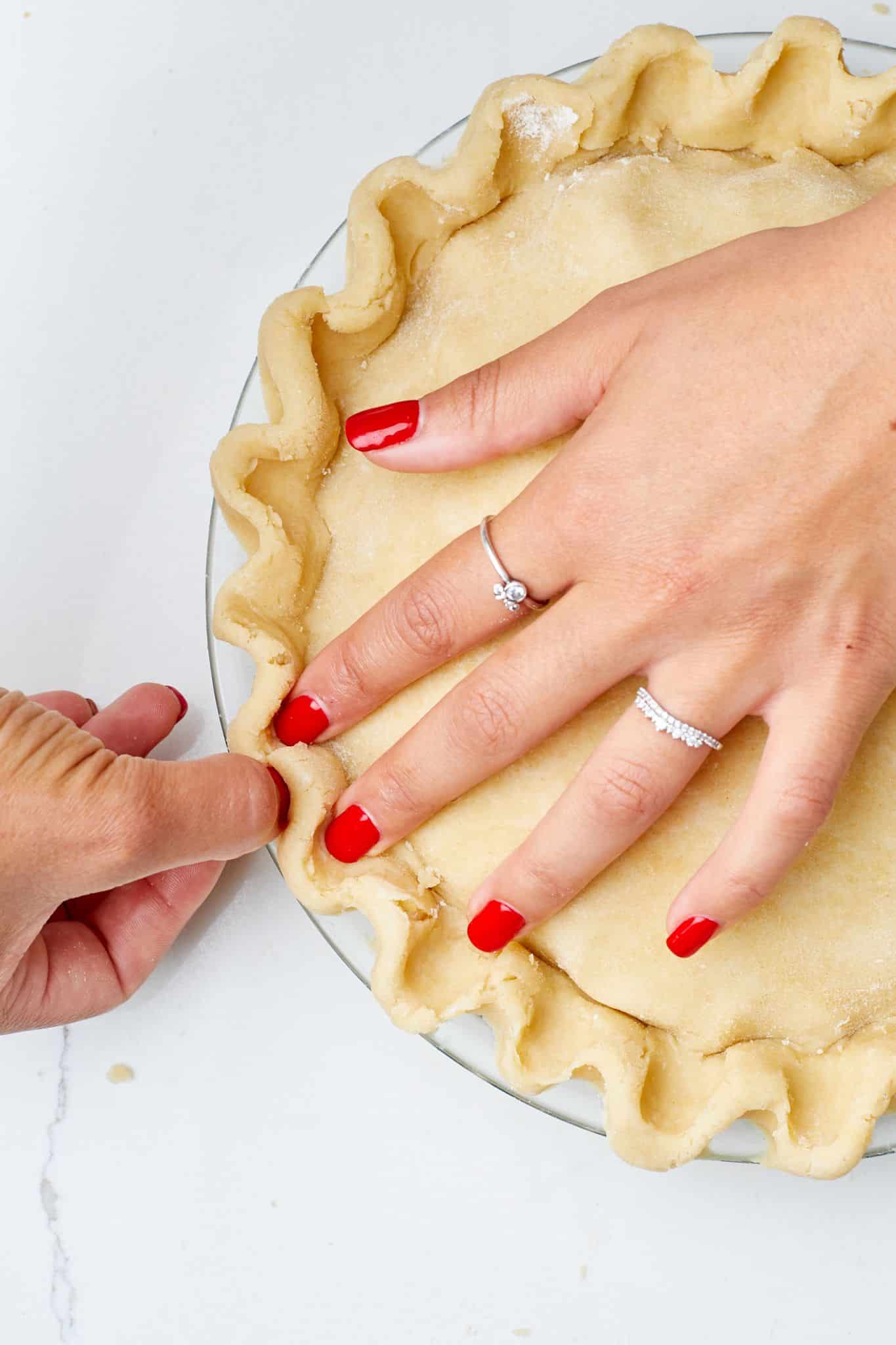 Classic Irish Apple Tart5 Crimp the edge of the crust to seal the top and the bottom together.