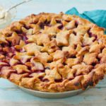 A Blueberry Cranberry Pie decorated with stars