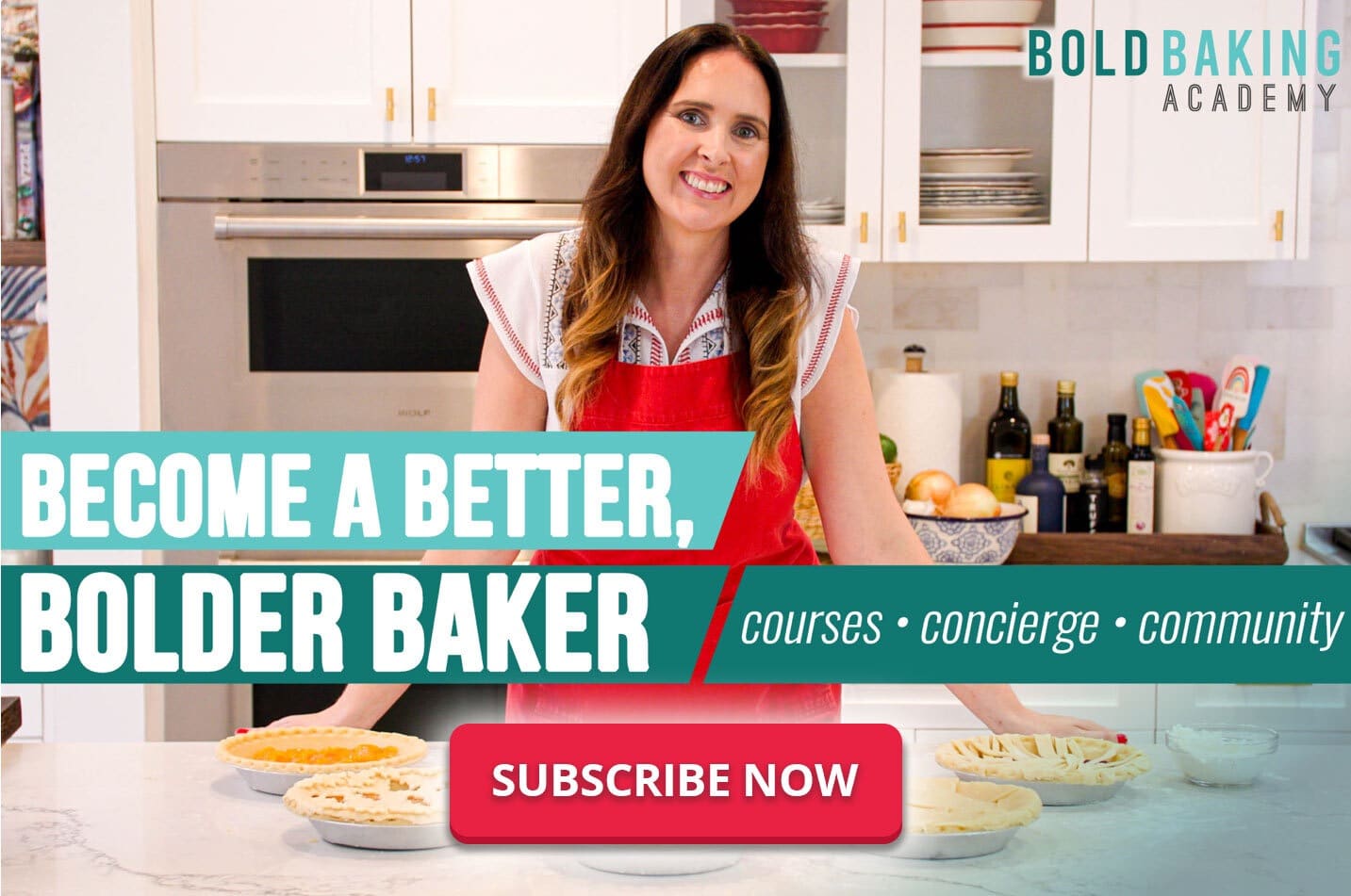 Banner to subscribe now to the Bold Baking Academy