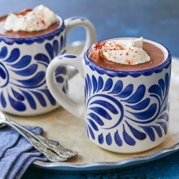 Two mugs of Mexican Hot Chocolate