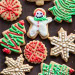Spiced Sugar Cookies decorated for the holidays