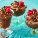 Avocado Chocolate Pudding in three serving dishes.