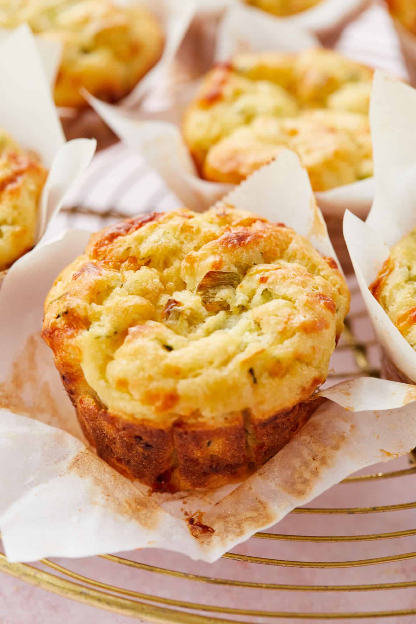 Zucchini and Cheese Muffin unwrapped.