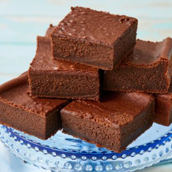 A stack of mochi brownies.
