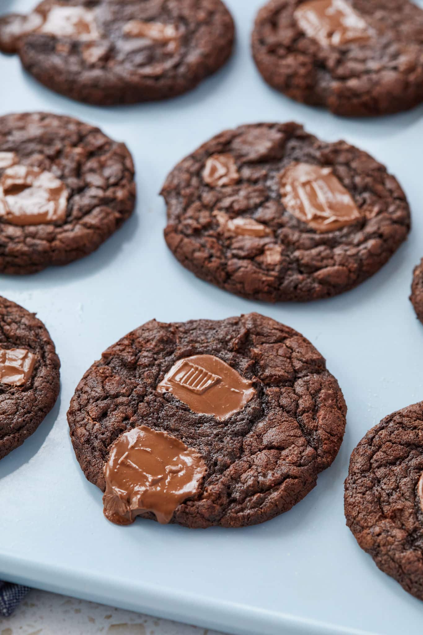 Melting chocolate in a cookie.