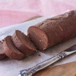 Chocolate Compound Butter, sliced.