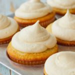 Cupcakes Topped With Vanilla Dairy-Free Buttercream Frosting