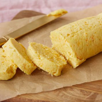 Honey Orange Compound Butter sliced and ready to use.