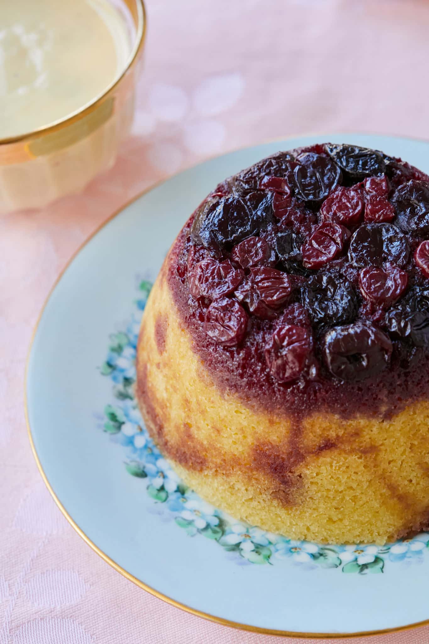 The cherries top of this steamed pudding recipe.