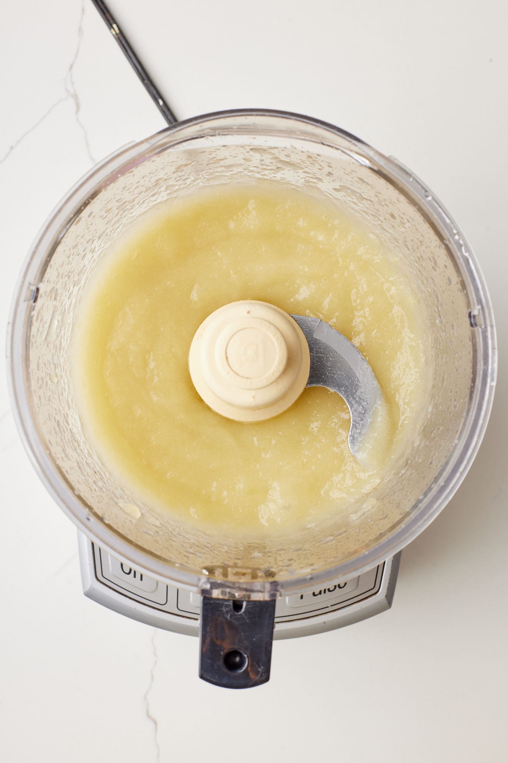 Blend cooked apples until smooth.