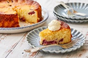 Italian Ricotta Cake With Plums