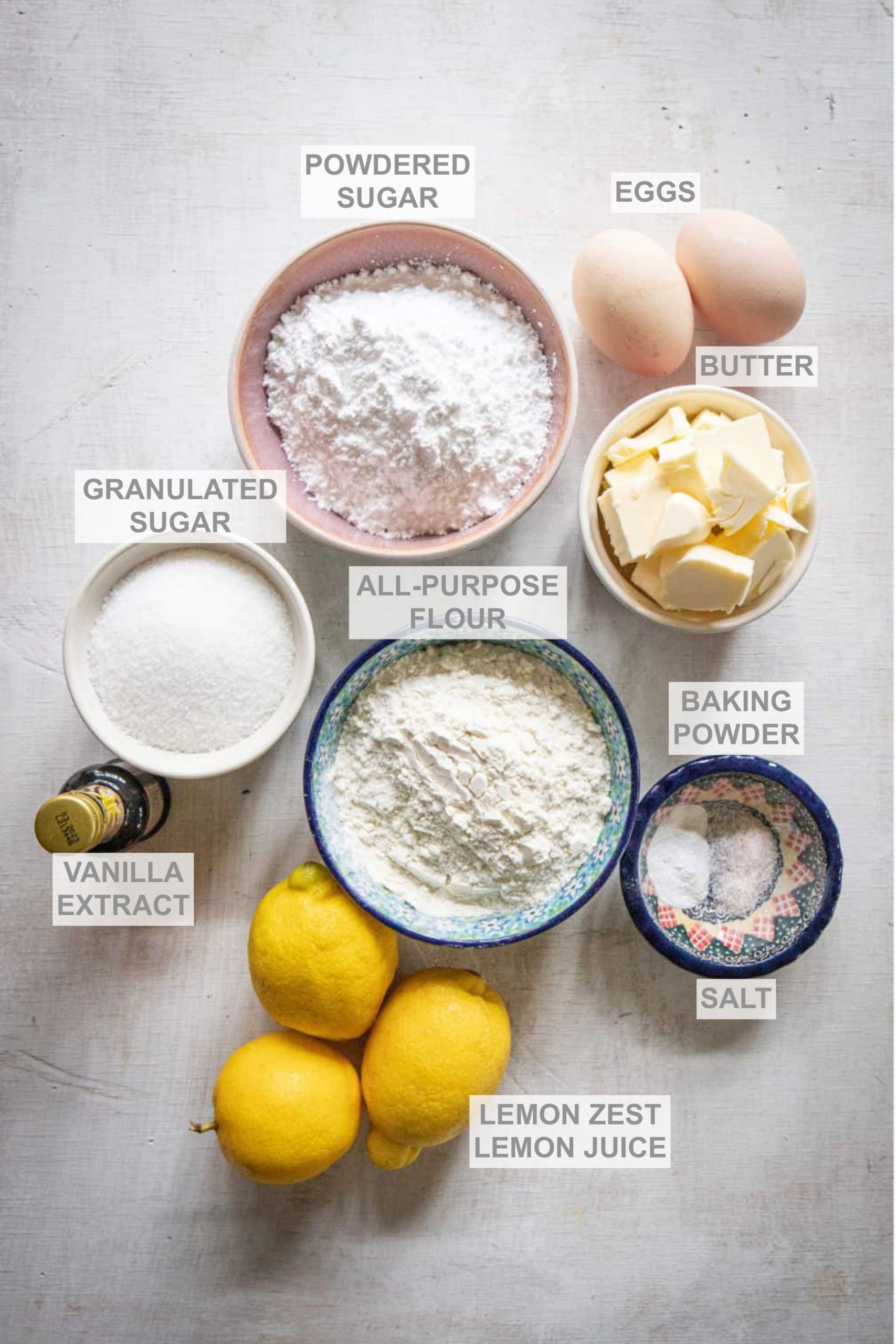 Lemon Blondies ingredients