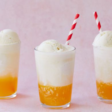 Homemade Orange Soda Ice Cream Floats