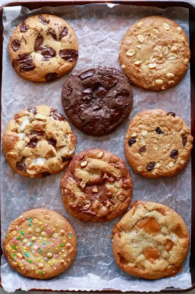Different flavors of cookies made from Crazy Cookie Dough