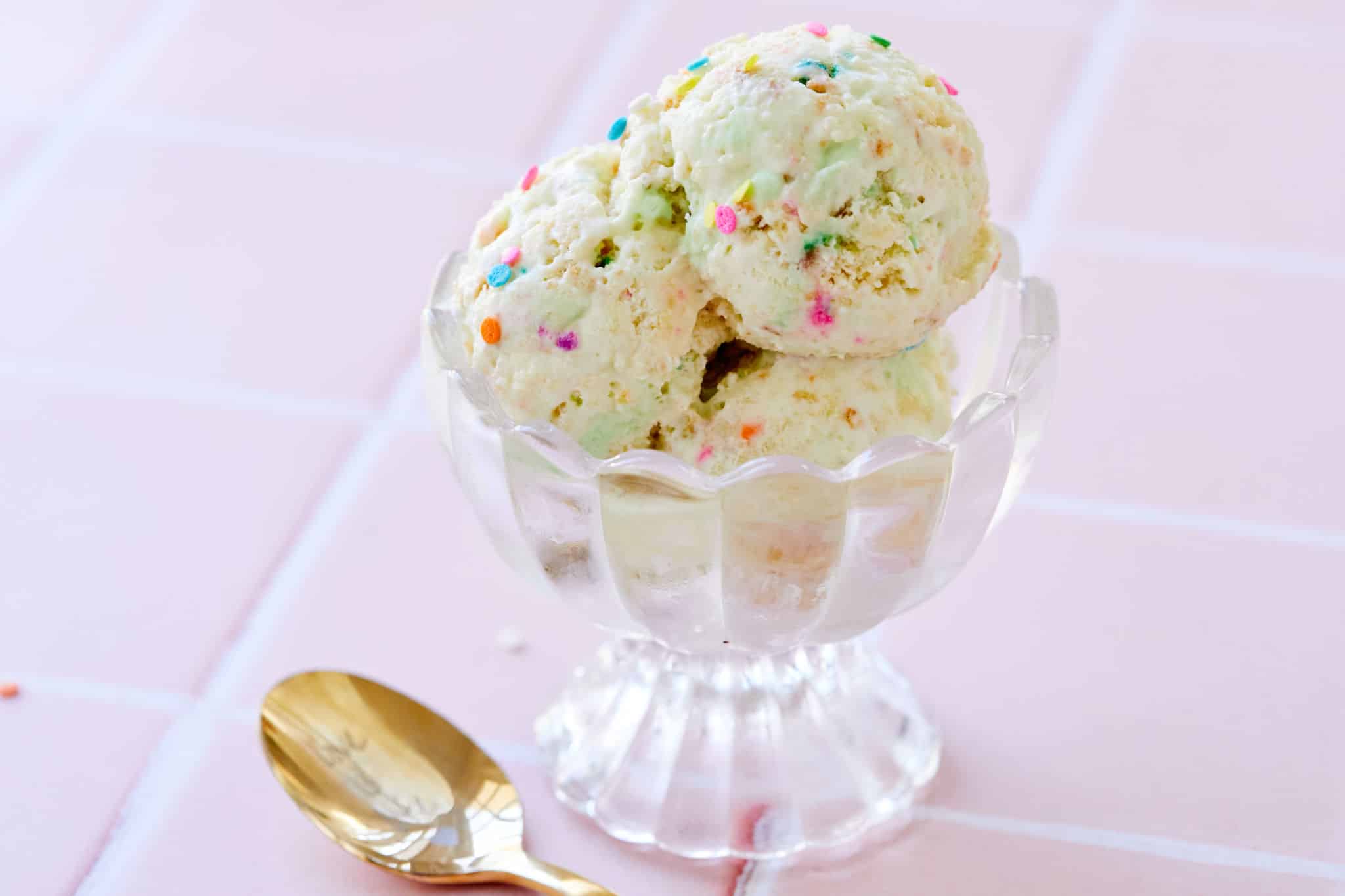 A bowl of funfetti ice cream
