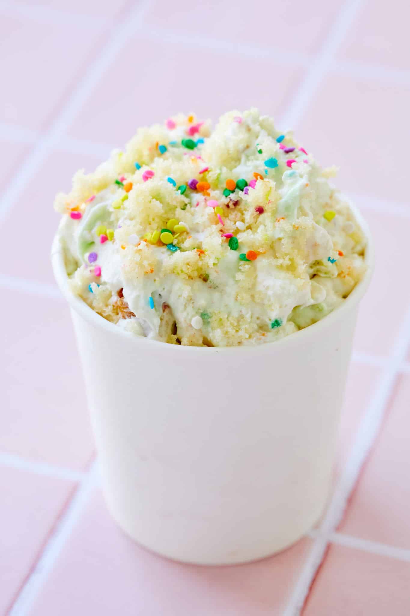 A tub of funfetti ice cream