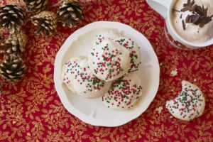 Italian Ricotta Cookies With Christmas Sprinkles